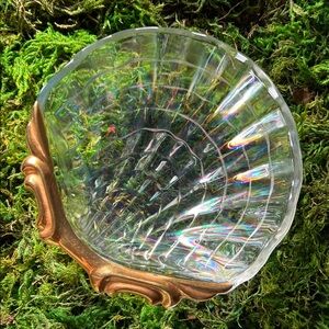 VINTAGE Hasegawa "Venus" iridescent clam shell dish Japan, from the 1950s. MCM